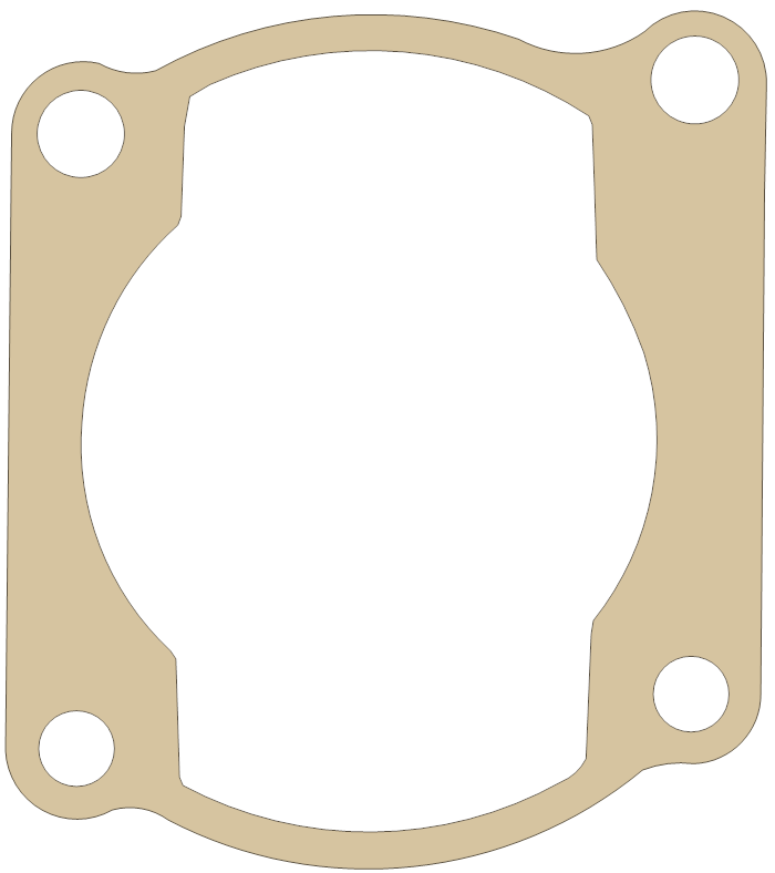 Yamaha Cylinder gasket outline, OEM 40T-11351-00, A material