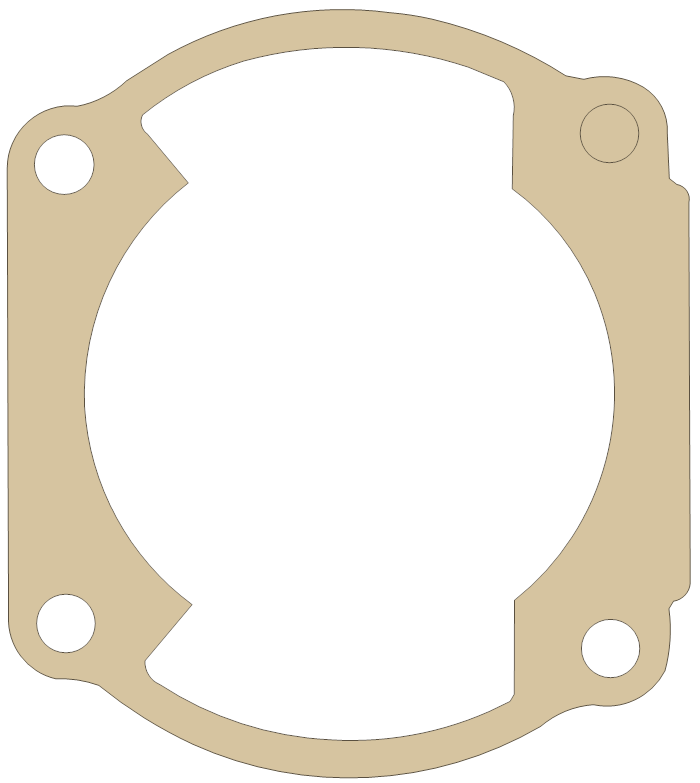 Yamaha Cylinder gasket outline, OEM 500-11351-00, A material