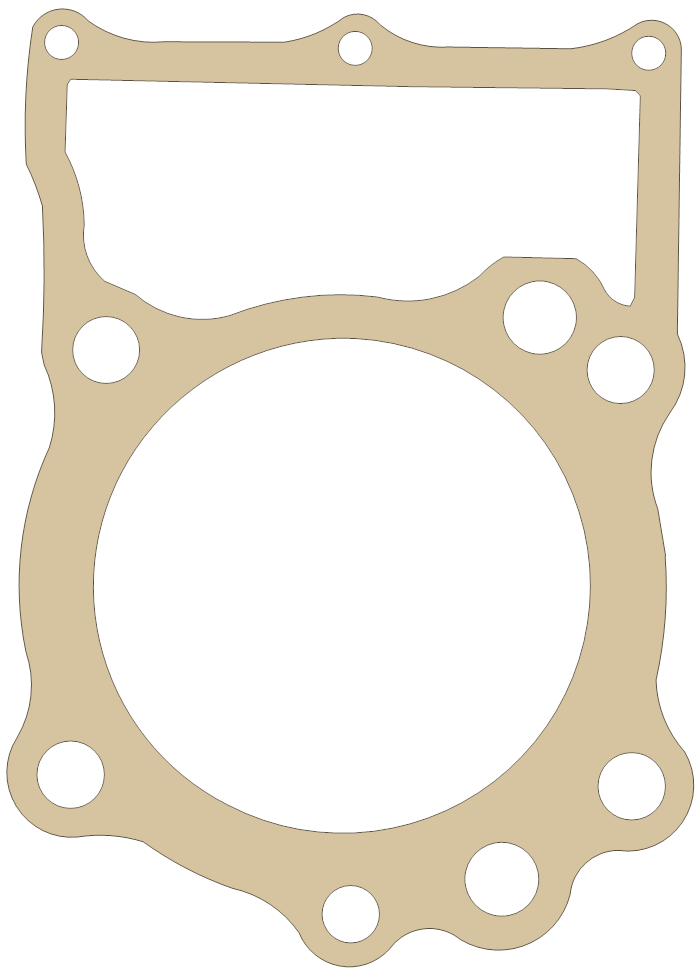 Yamaha Cylinder gasket outline, OEM 4X7-11351-00, A material