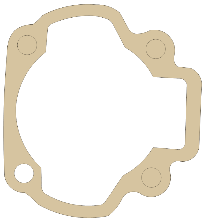 Yamaha Cylinder gasket outline, OEM 32N-11351-00, A material