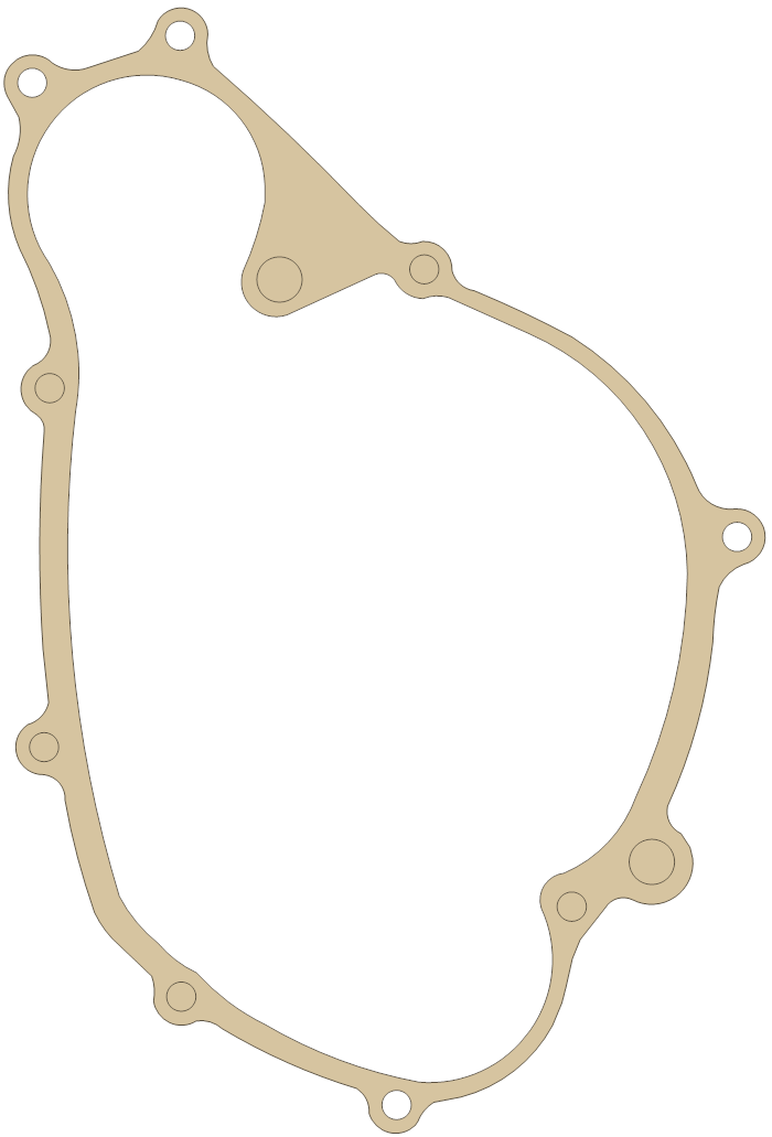Yamaha Gasket gasket outline, OEM 5X2-15462-00, A material