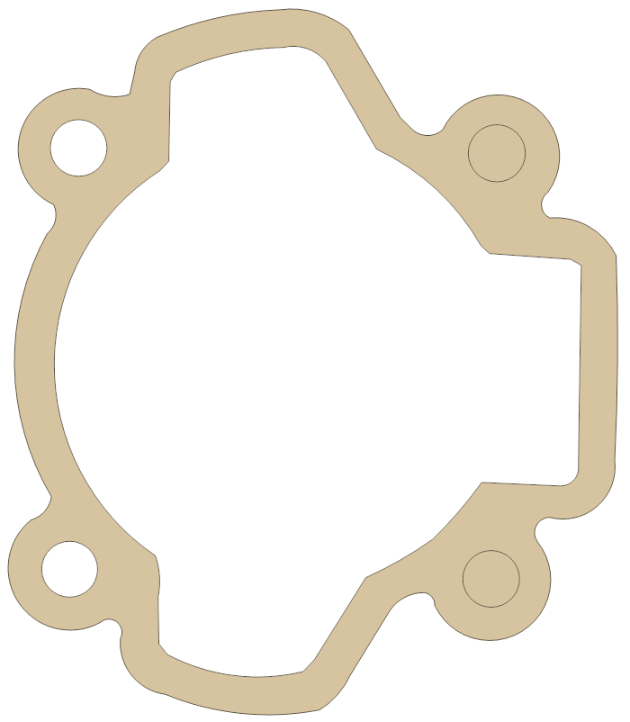 Yamaha Cylinder gasket outline, OEM 122-11351-00, A material