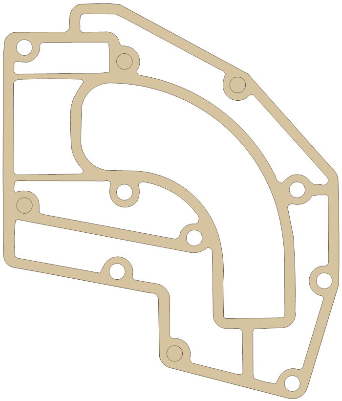 Yamaha Gasket gasket outline, OEM 6K8-41114-A1, B material
