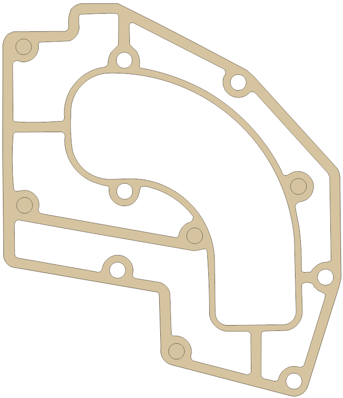 Yamaha Gasket gasket outline, OEM 6K8-41112-A1, B material