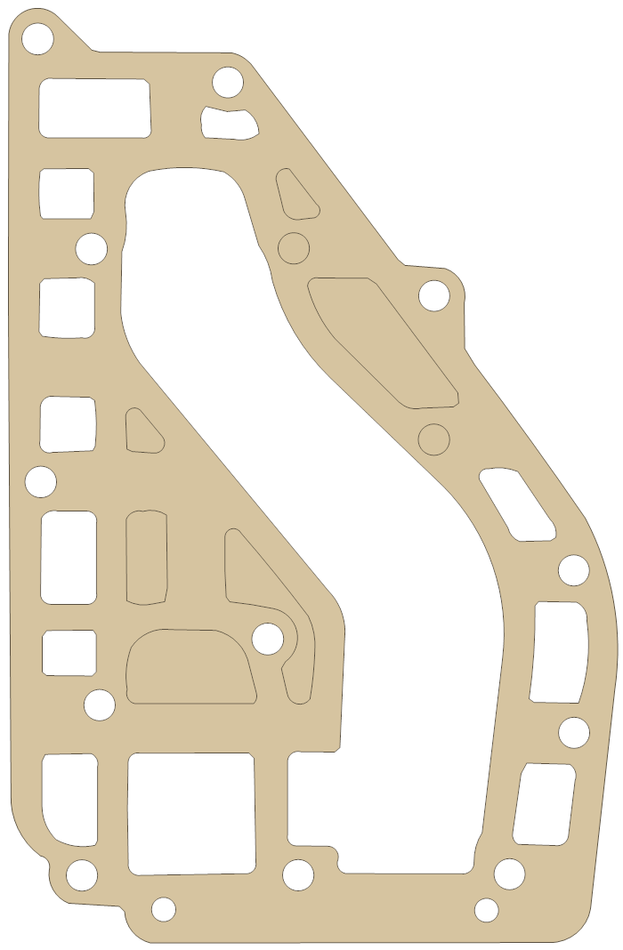Yamaha Gasket gasket outline, OEM 689-41112-A0, B material