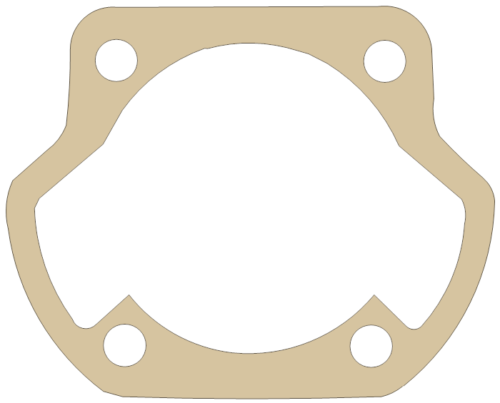 Yamaha Cylinder gasket outline, OEM 168-11351-00, A material