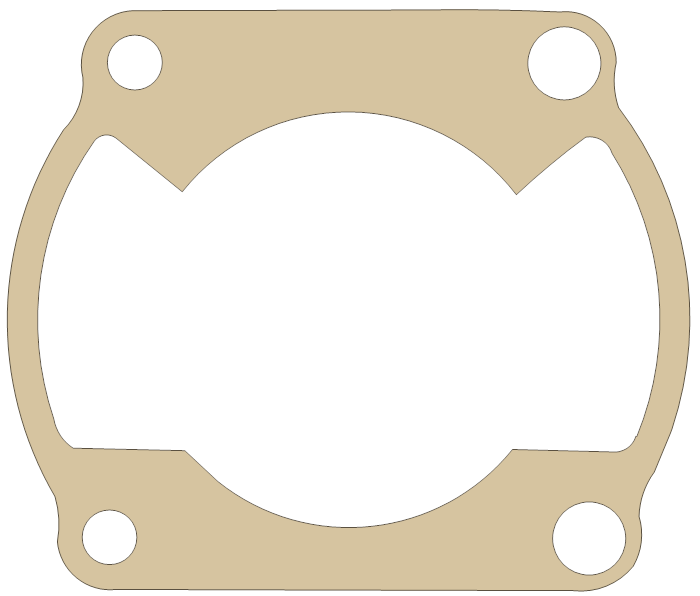 Yamaha Cylinder gasket outline, OEM 2K7-11351-00, A material