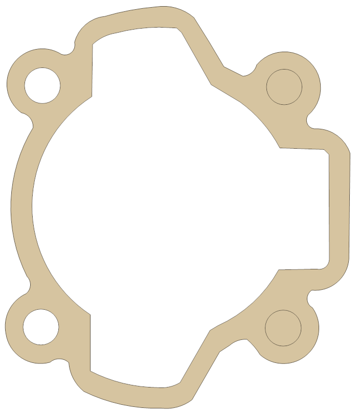Yamaha Cylinder gasket outline, OEM 131-11351-00, A material