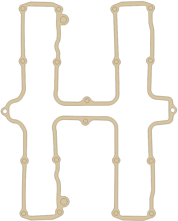 Yamaha XJ650 Cylinder Head Cover gasket outline
