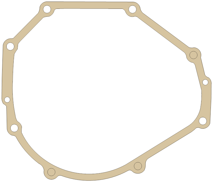 Yamaha RA1100T Crankcase gasket outline