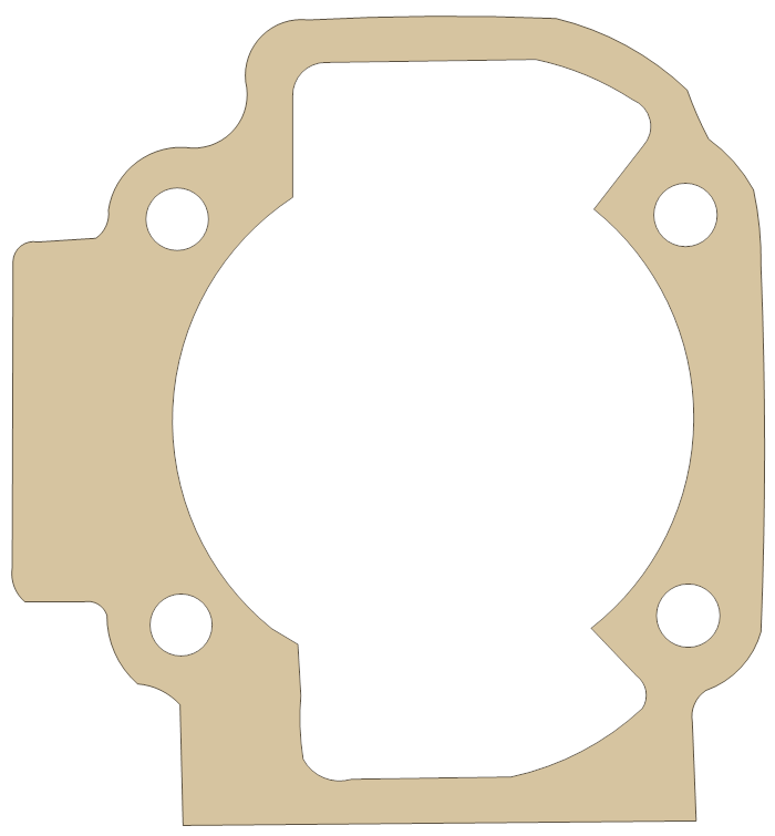 Yamaha 396-11351-00-00 gasket outline, OEM 396-11351-00-00, A material