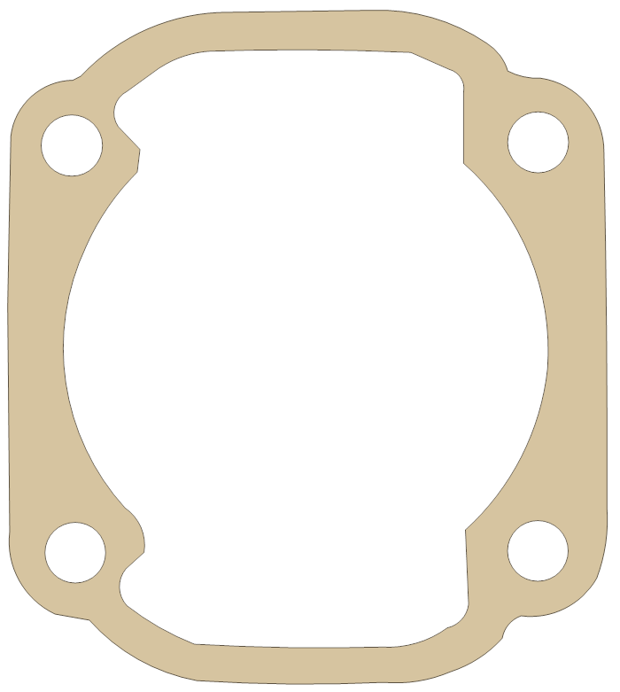 Yamaha 278-11351-01 gasket outline, OEM 278-11351-01, A material