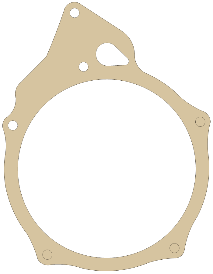 Yamaha 2A6-15455-00 gasket outline, OEM 2A6-15455-00, A material