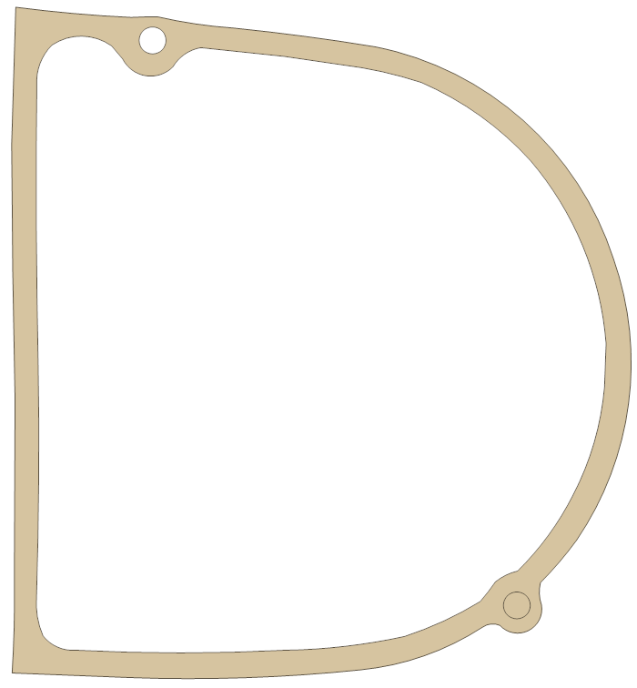 Yamaha 214-154C-00 gasket outline, OEM 214-154C-00, A material