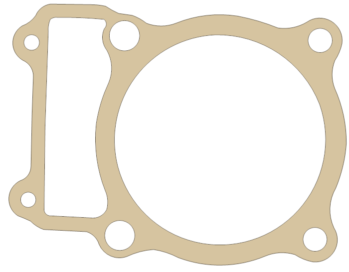 Yamaha XT350 Cylinder gasket outline
