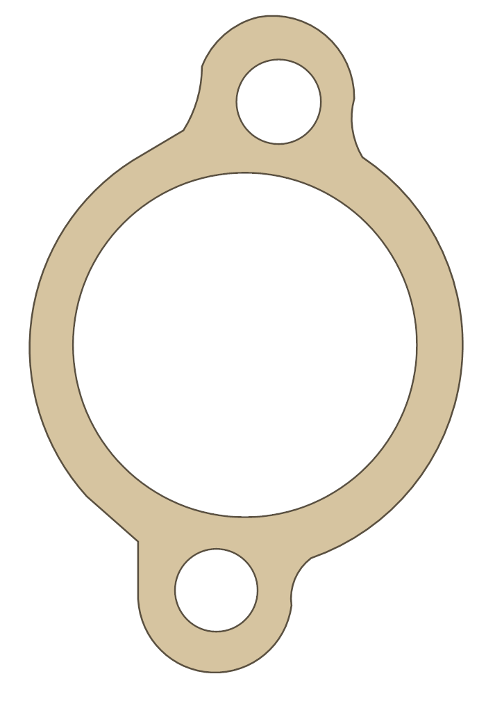 Yamaha XT350 Tensioner gasket outline