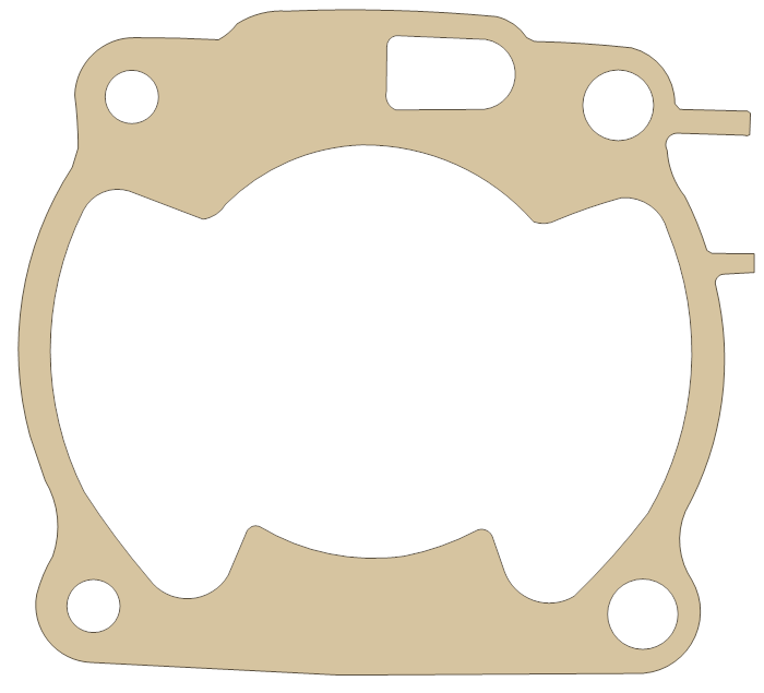 Yamaha Cylinder Base gasket outline, OEM 4XL-11351-00, A material