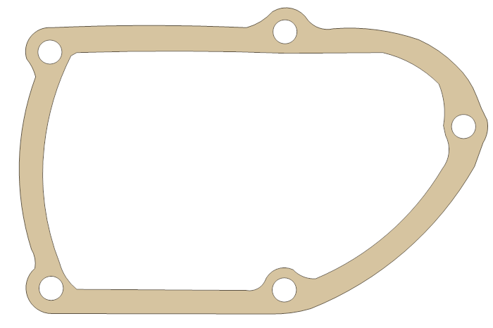 Yamaha Cover gasket outline, OEM 4MX-11354-00, A material