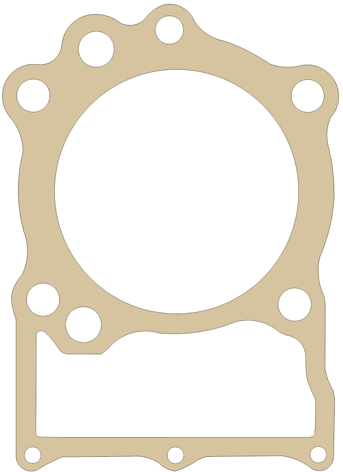 Yamaha 3JL-11351-01 gasket outline, OEM 3JL-11351-01, A material
