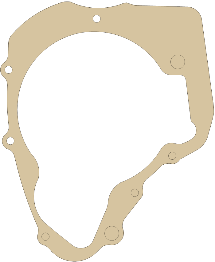 Yamaha XV250 Crankcase Cover 1 gasket outline