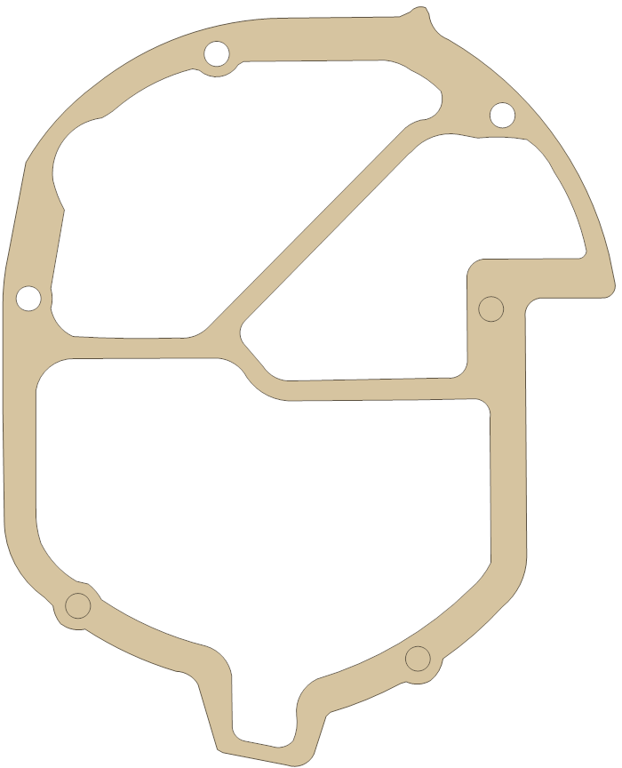 Yamaha YZF750R Cover gasket outline