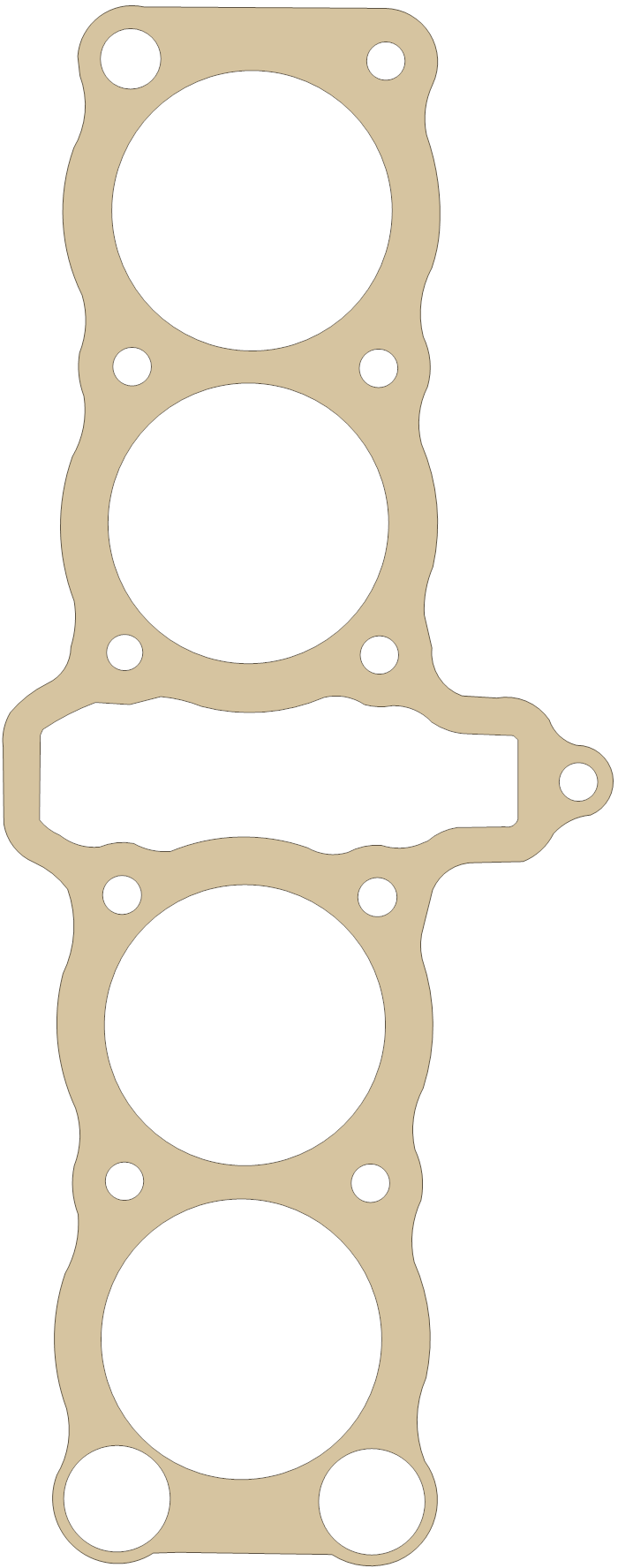 Yamaha XJ600 Cylinder Base gasket outline