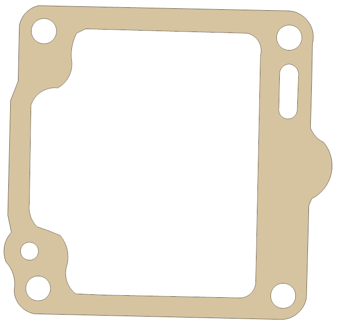 Yamaha XV750G Float Chamber gasket outline