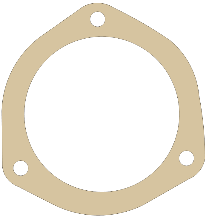 Yamaha 256-11196-09 gasket outline, OEM 256-11196-09, B material