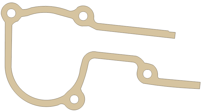 Yamaha 24Y-11993-01 gasket outline, OEM 24Y-11993-01, A material