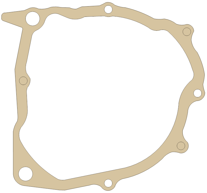 Yamaha 15A-15451-02 gasket outline, OEM 15A-15451-02, D material
