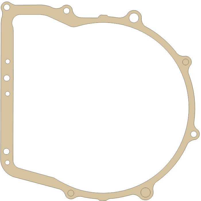 Yamaha VMX12 Crankcase Cover 3 gasket outline