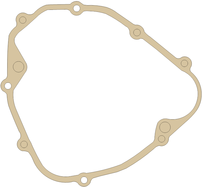 Yamaha 3R3-15451-02 gasket outline, OEM 3R3-15451-02, A material