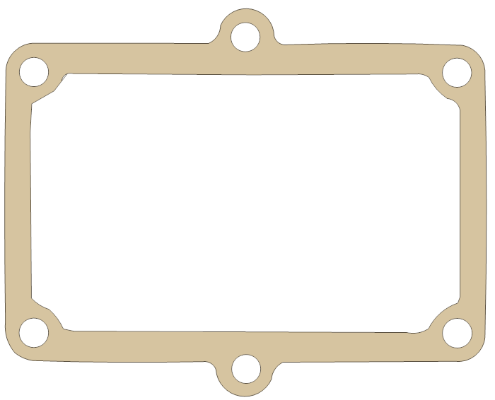 Yamaha 24Y-13621-01 gasket outline, OEM 24Y-13621-01, A material