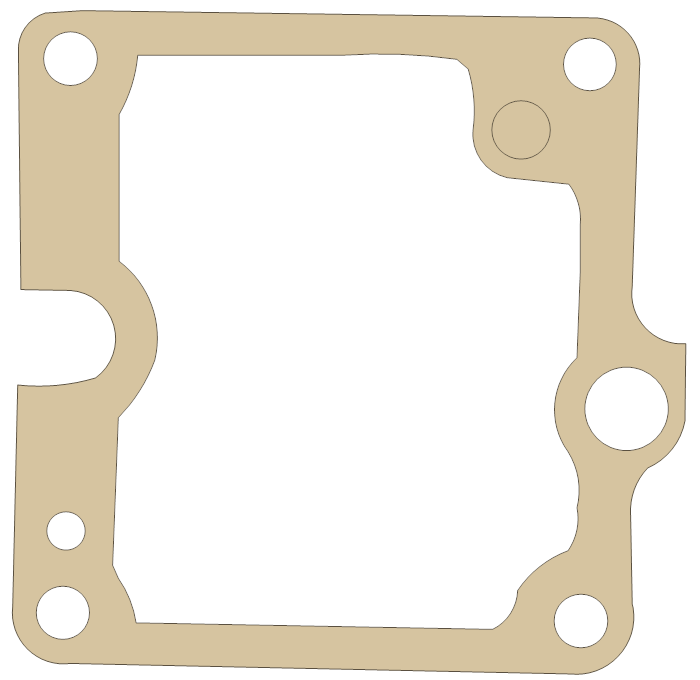 Yamaha 2H0-14184-00 gasket outline, OEM 2H0-14184-00, A material