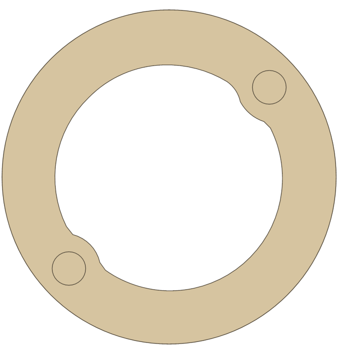 Yamaha 1A0-15457-10 gasket outline, OEM 1A0-15457-10, B material