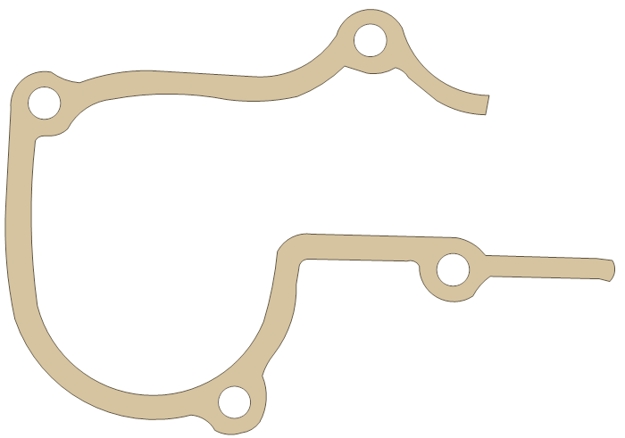Yamaha 2VN-11993-00 gasket outline, OEM 2VN-11993-00, A material