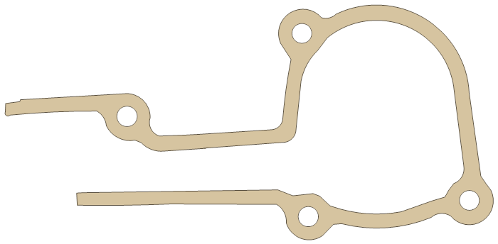 Yamaha 2VM-11993-10 gasket outline, OEM 2VM-11993-10, A material