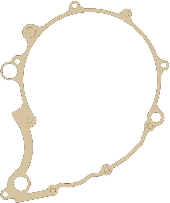 Yamaha XT600G 4DW-15451-00 gasket outline