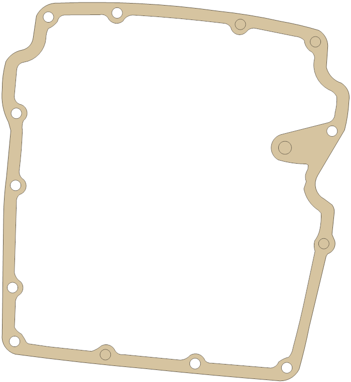 Yamaha Strainer Cover gasket outline, OEM 4BB-13414-00, A material