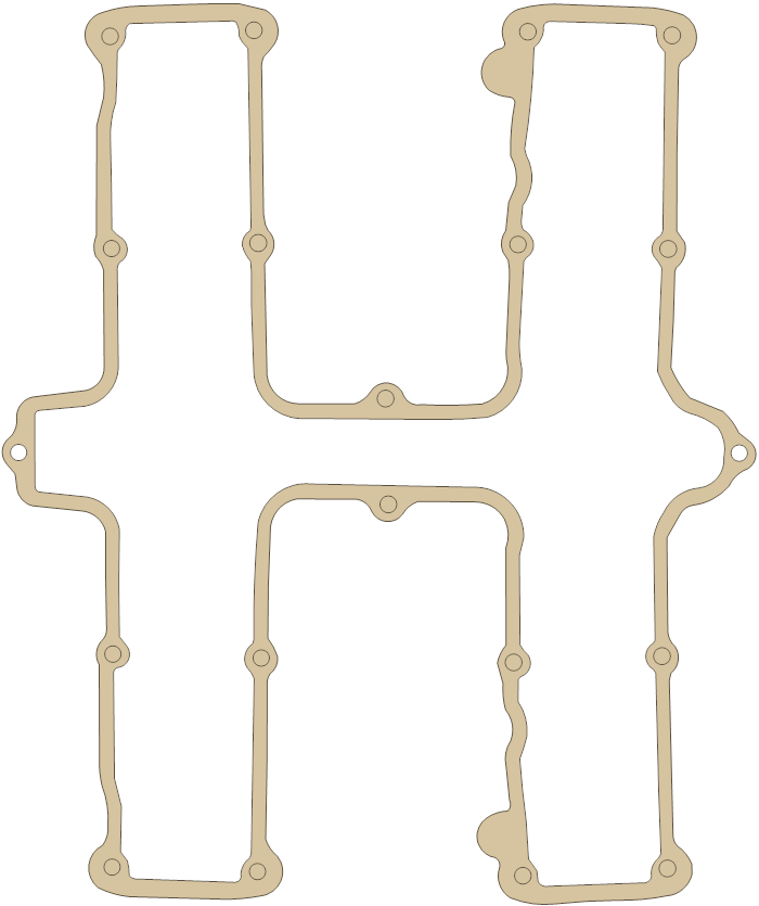 Yamaha XJ650L Cylinder Head Cover gasket outline