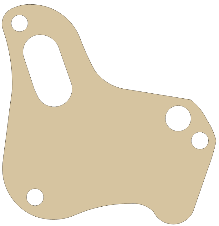 Yamaha XJ650T Breather Cover 1 gasket outline