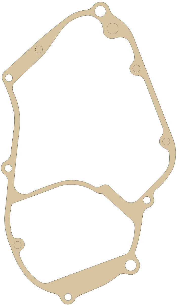 Yamaha XJ650T Crankcase Cover gasket outline