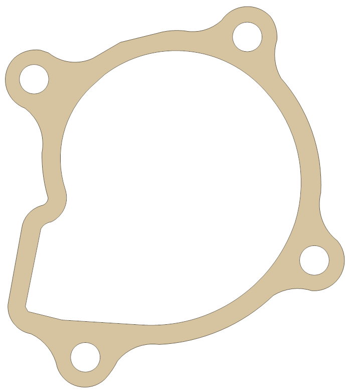 Yamaha Housing Cover gasket outline, OEM 5KM-12428-00, A material