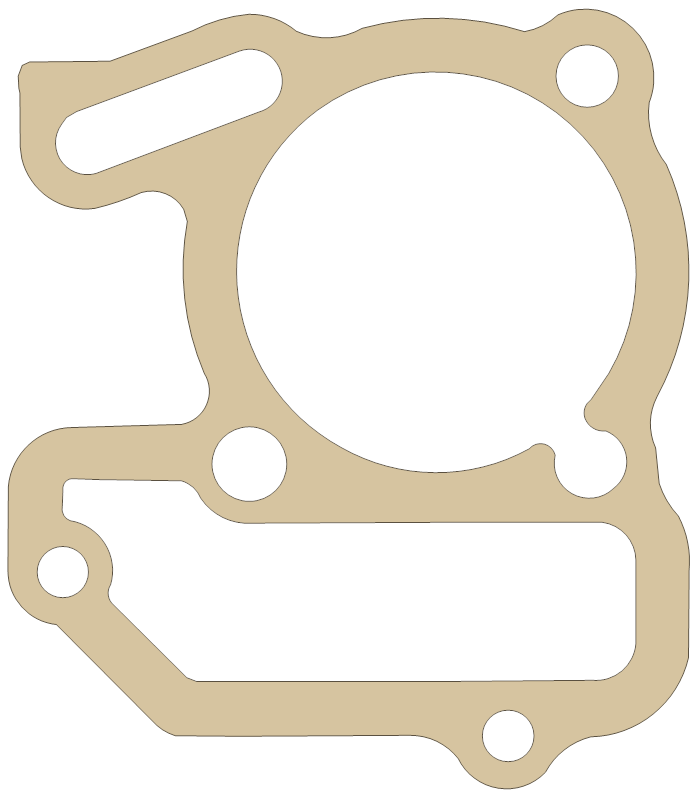 Yamaha Cylinder Base gasket outline, OEM 5HN-11351-00, A material