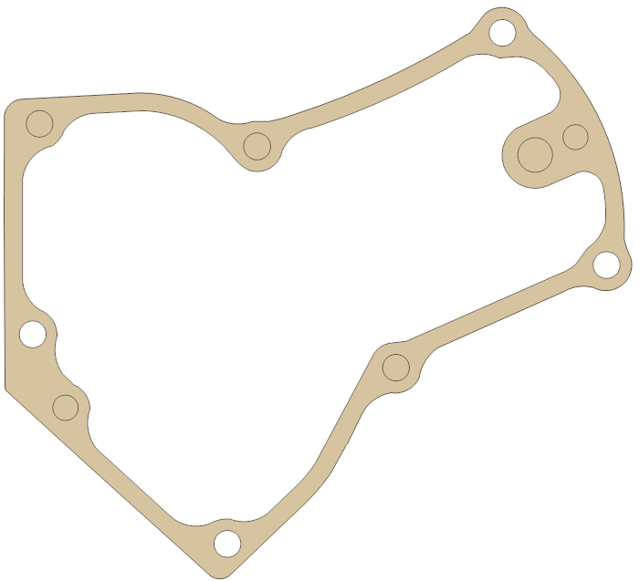 Yamaha Decompressor gasket outline, OEM 5PX-12286-00, A material