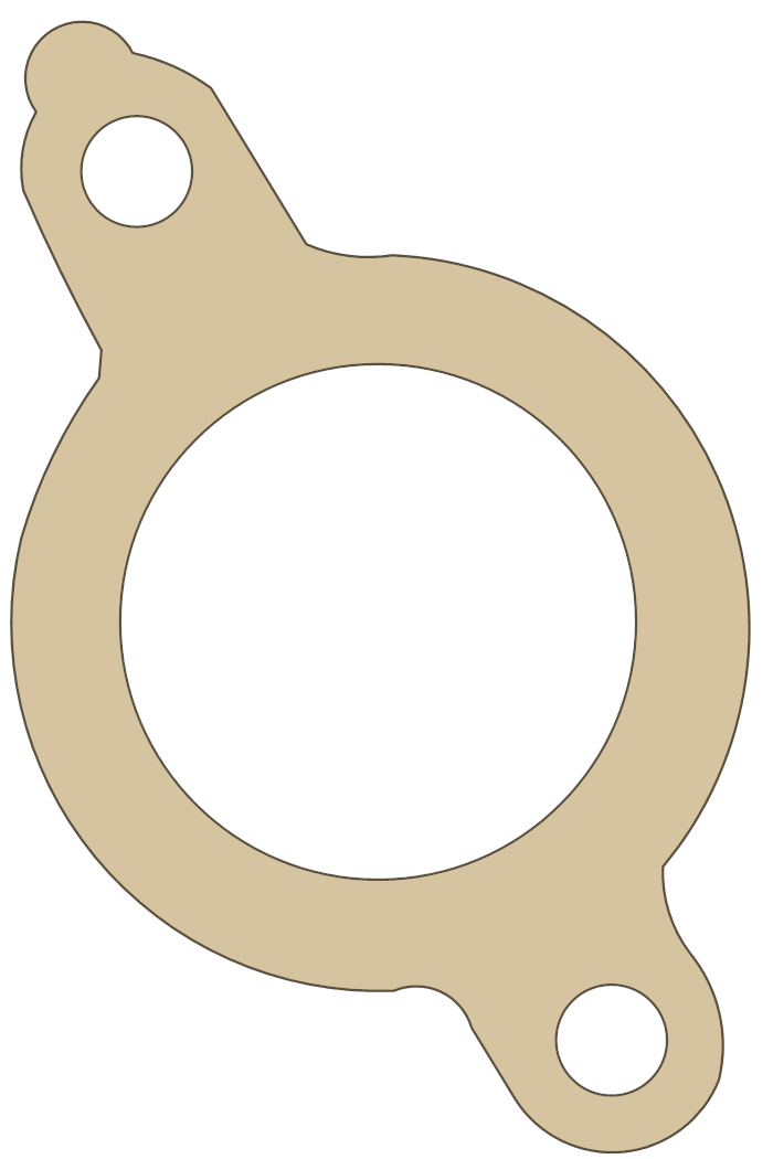 Yamaha FJ600L Manifold gasket outline