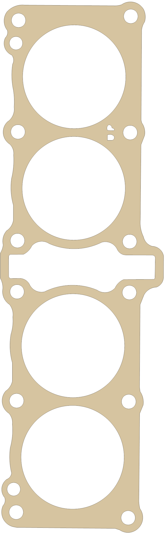 Yamaha 3FV-11351-00 gasket outline, OEM 3FV-11351-00, A material