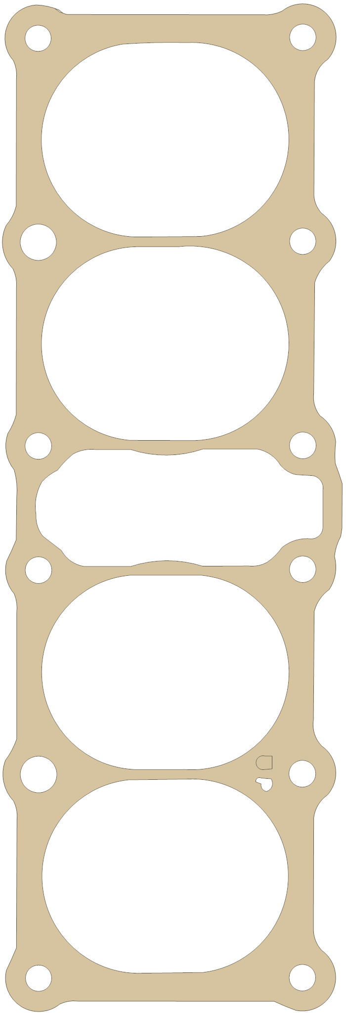 Yamaha Cylinder Base gasket outline, OEM 3HE-11351-00, A material