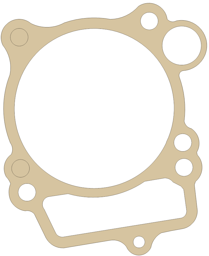 Yamaha Cylinder gasket outline, OEM 5NL-11351-00, A material