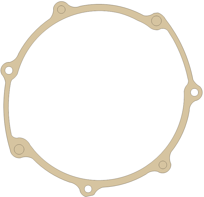 Yamaha WR250F Cover 1 gasket outline